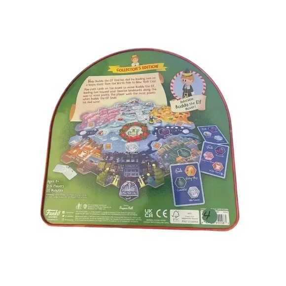 Buddy The Elf Game Journey From The North Pole Collector's Edition Tin Funko - Picture 2 of 2